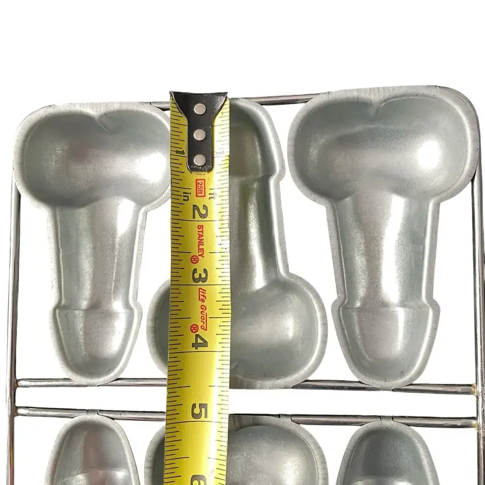 Bachelorette Novelty Muffin Cake Pan Phallic Shaped Makes 6 Sorority Party Bake